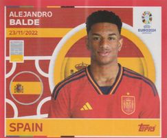 EURO 2024 Topps sticker SPAIN ESP 7 BALDE