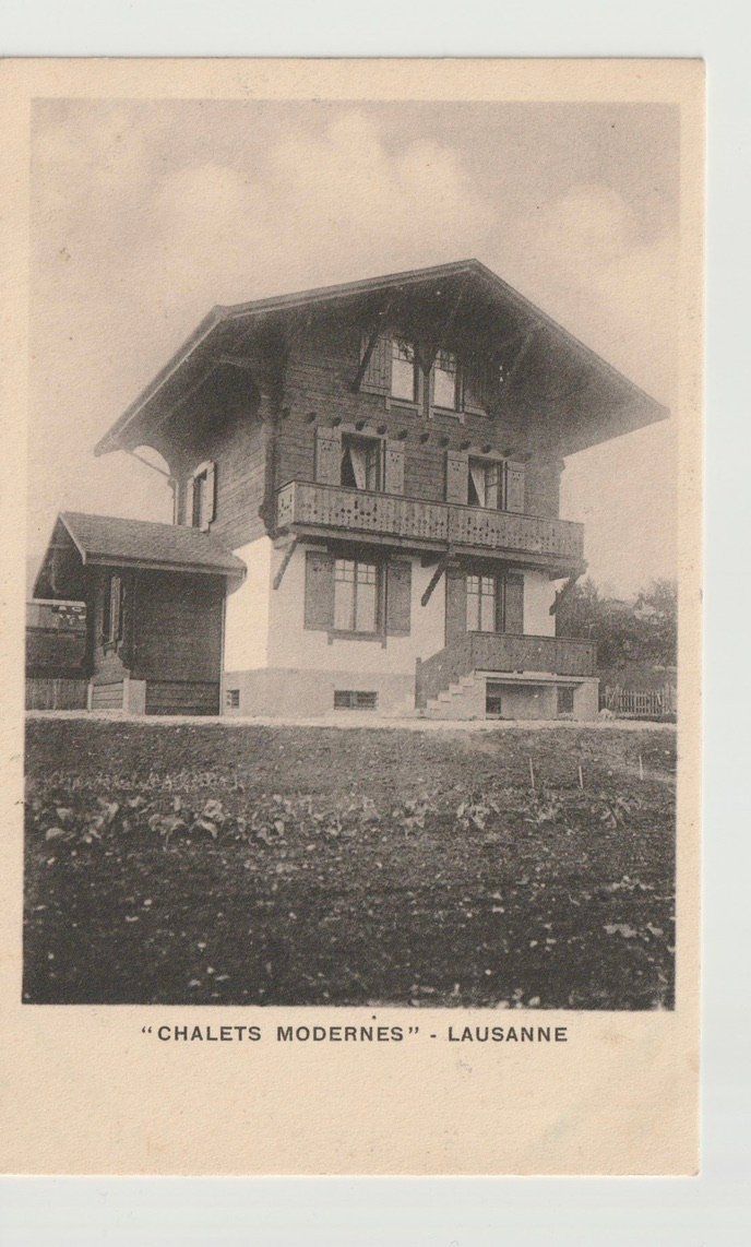 Cartoline postali: "Chalets Modernes" Construction de chalets – Usato da Lausanne venduto da PL22neufx