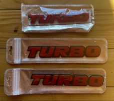 3 Turbo Embleme mit Kleberückseite