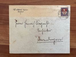 1919  PJ auf Brief   (G2302)