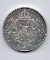 (1204) Schweden, 50 Kronen 1976, Hochzeit, stgl
