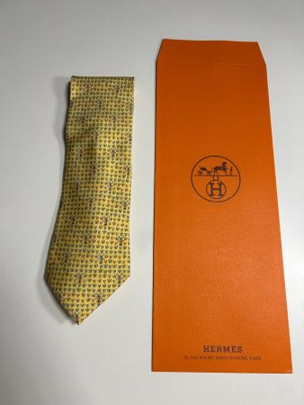 Hermès Blumen & Windmühlen Krawatte