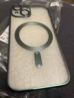 iPhone 14 Pro Hülle MagSafe transparent mit Rand Grün, neuwe
