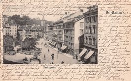 St. Gallen, Marktgasse, Vorläufer, gelaufen 1901
