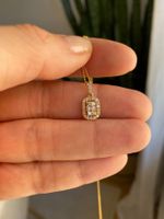 Halskette mit Anhänger, natürliche Diamanten (18k)