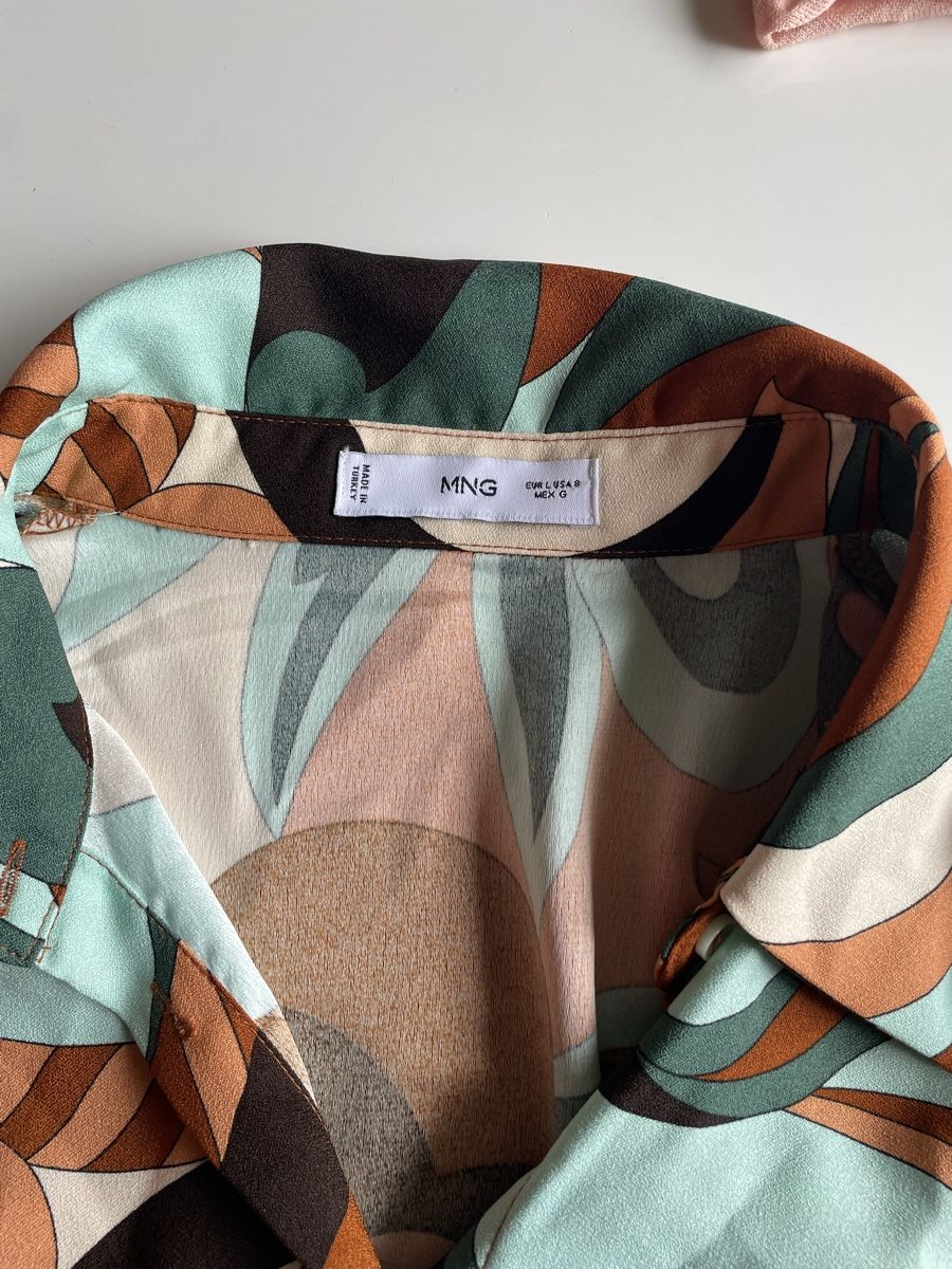 Mango Camicette: Chemise rétro abstrait - Mango - L  – Usato da Troinex venduto da Irisglo 5