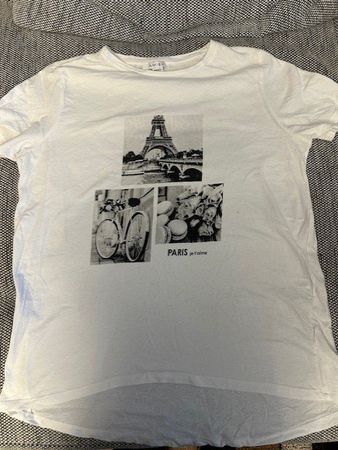 A vendre tee-shirt paris blanc pour femme neuf
