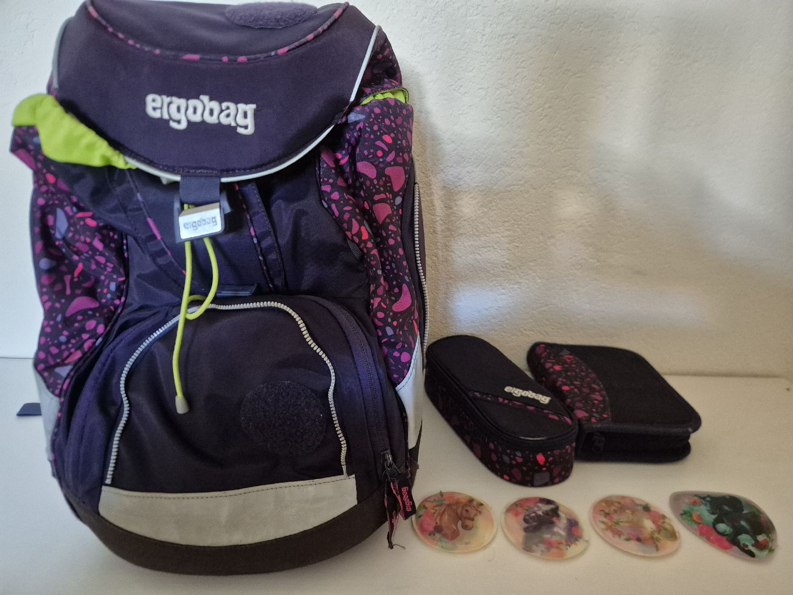Ergobag Borse & Zaini: ergobag pack Schulranzen lila pink inkl. Kletties – Usato da Rotkreuz venduto da felixbucher01 4