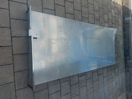 Edelstahl ; Chromstahl Tisch Arbeitsplatte 217 x 90cm