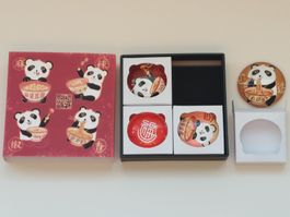 Magnete mit Pandabär-Motiv