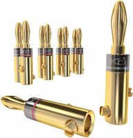 5 PAARE BANANENSTECKER 24K VERGOLDUNG - STECKVERBINDER