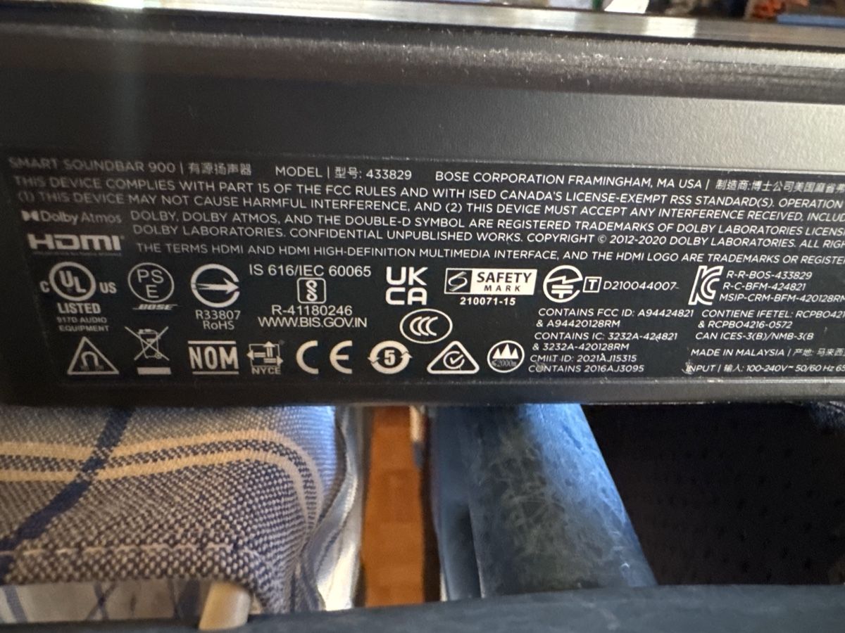 Bose Home Cinema: Bose Smart Soundbar 900 mit HDMI eARC – Nuovo (secondo la descrizione) da Triengen venduto da B_S_92 2