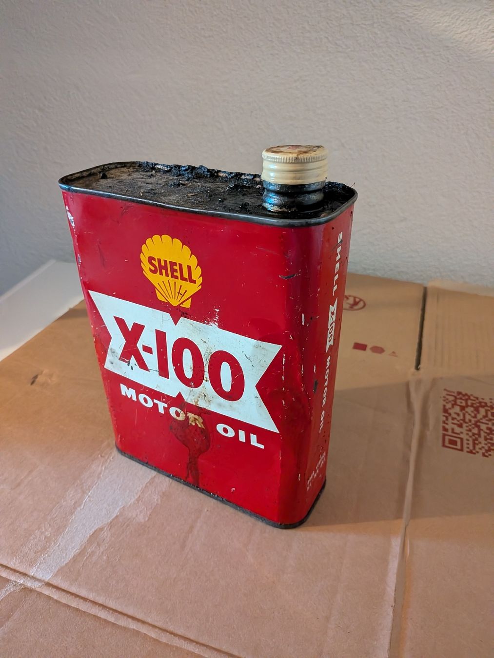 Accessori per altri veicoli: Shell X-100 Motor Oil Blechdose O – Usato da Boppelsen venduto da ThomasFrn 4