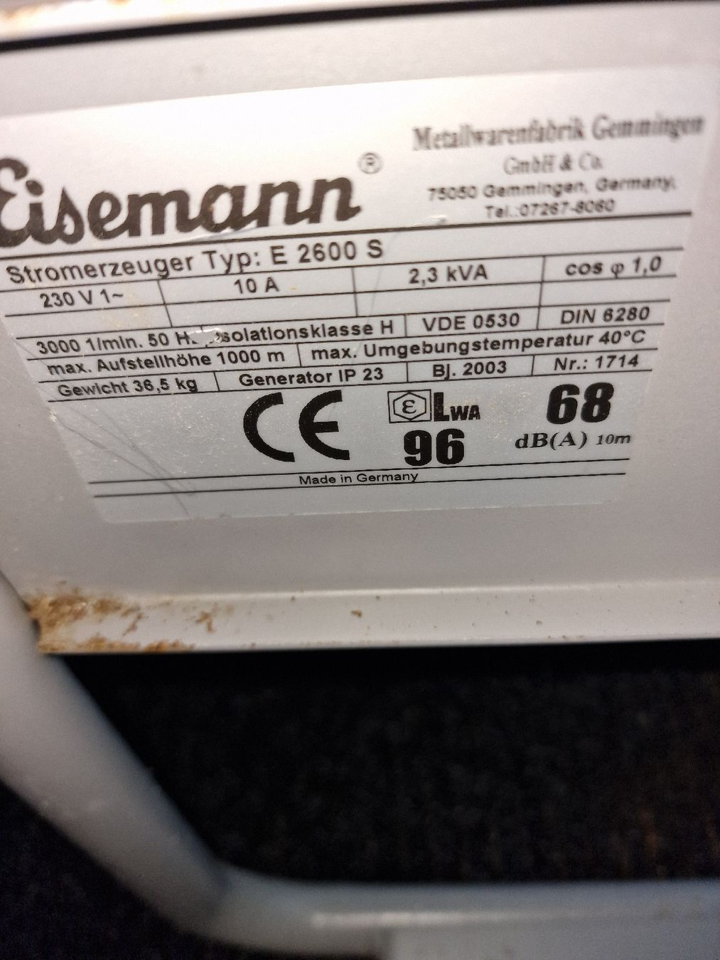 Honda Generatori di corrente: Eisenmann Stromerzeuger E 2600 S, wenig gebraucht – Usato da Chur venduto da lir_b7jw 4