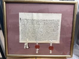Gerahmter Bundesbrief mit 3 Siegeln und 2 Ausfertigungen