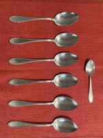 6 OKA Silberlöffel + 1 WMF Silber-Kaffeelöffel