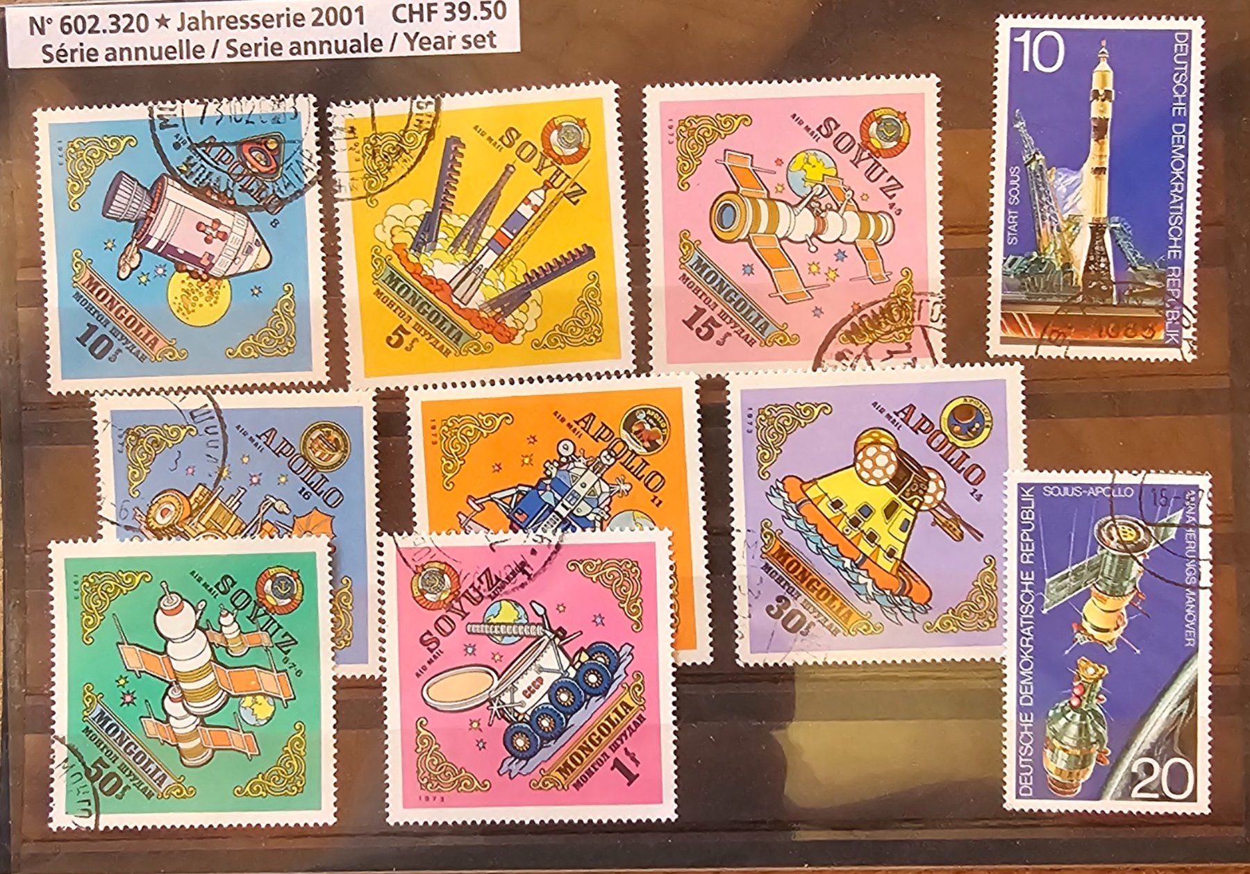 Tutti i francobolli: MONGOLIA/ DDR Weltraum Briefmarken – Usato da Les Valettes venduto da Nuba1