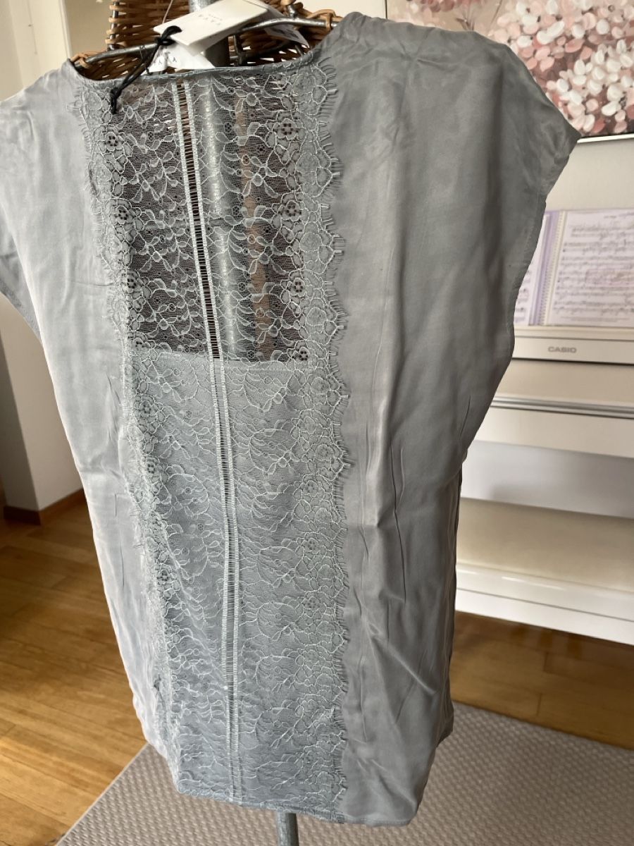 Tops: Top mit Spitze, grau-blau, Vaya, 36, neu – Gebraucht aus Solothurn von Bobesch08 3