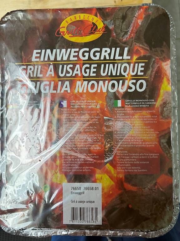Griglie: 4x Einmal-Grill OVP Einweggrill – Nuovo e nell'imballaggio originale da Niederuzwil venduto da Elfen1