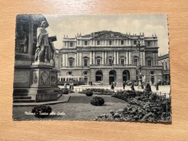 Vintage Postkarte Milano Scala Theater, beschrieben!
