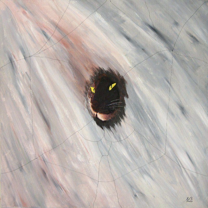 Dipinti: Gemälde: The yellowed eyed cat – Nuovo (secondo la descrizione) da Fribourg venduto da erw_68dx