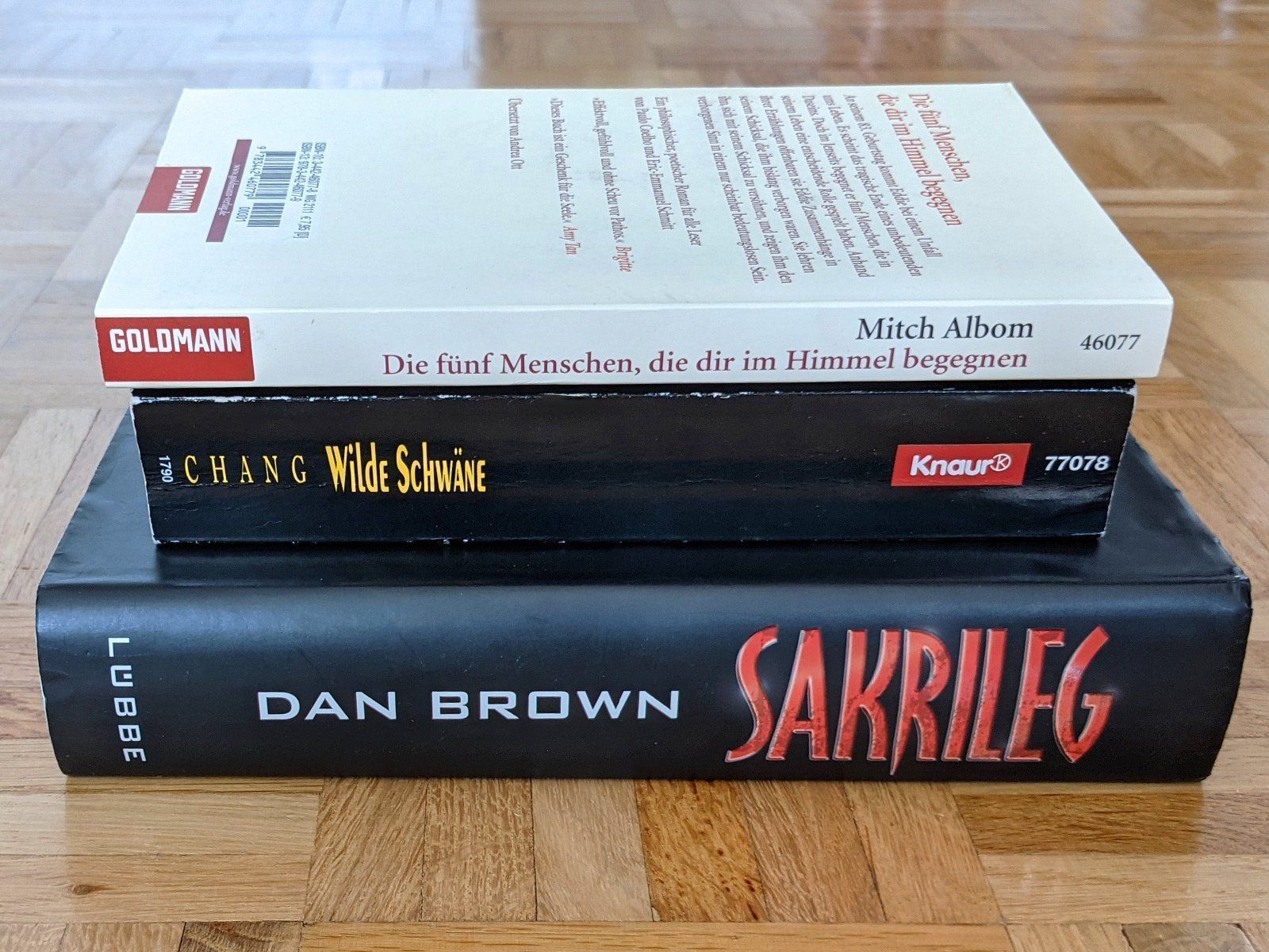 Libri: 3 Bücher Mitch Ablom, Jung Chang, Dan Brown, – Usato da Meilen venduto da GypsyCat 2