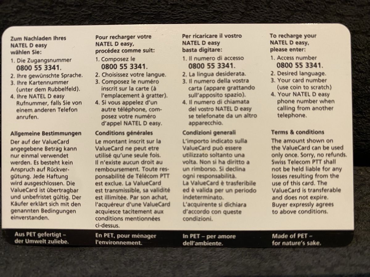 Schede telefoniche: Carte – Usato da Lausanne venduto da babacard10 1
