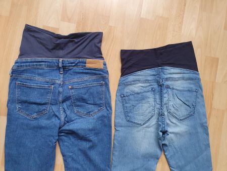 Schwangerschaftshose, Skinny Jeans, Größe 36, 2 Stück.