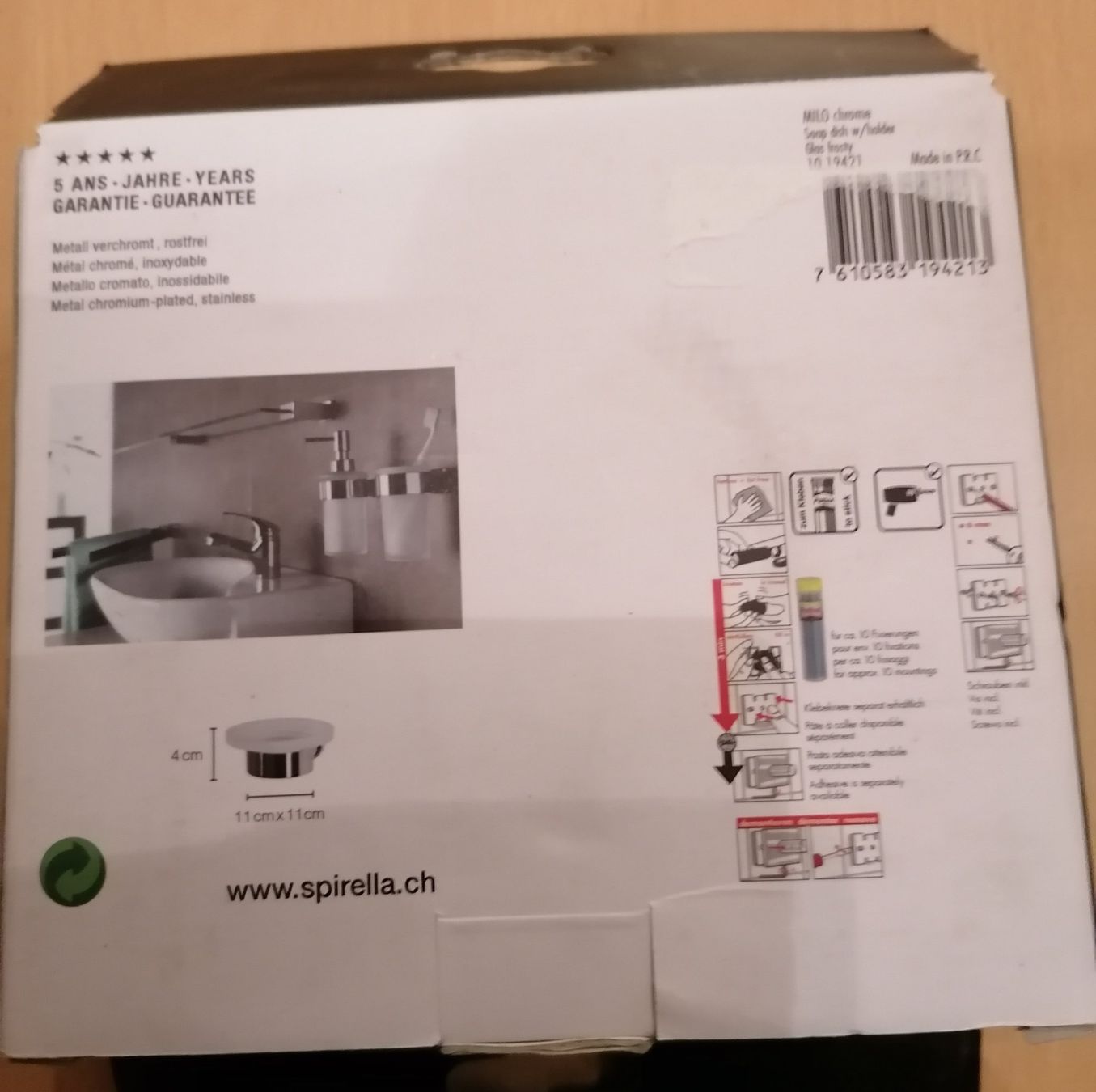 Spirella Seifenschalen: SPIRELLA Seifenschale Serie MILO – Neu und originalverpackt aus Schönenbuch von Mentio_SB 4
