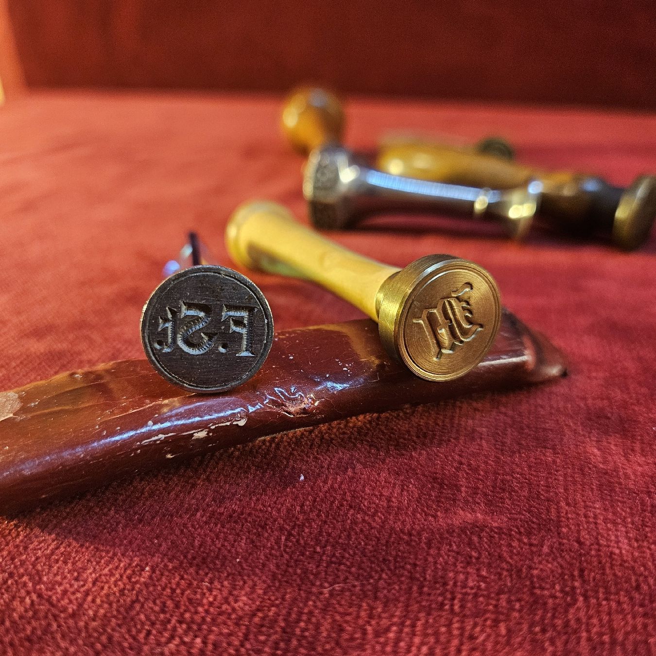 Stempel: 9 Antike Petschaftssiegel Siegel  Set, ein passender Öffner – Gebraucht aus Bözberg von L-G 4