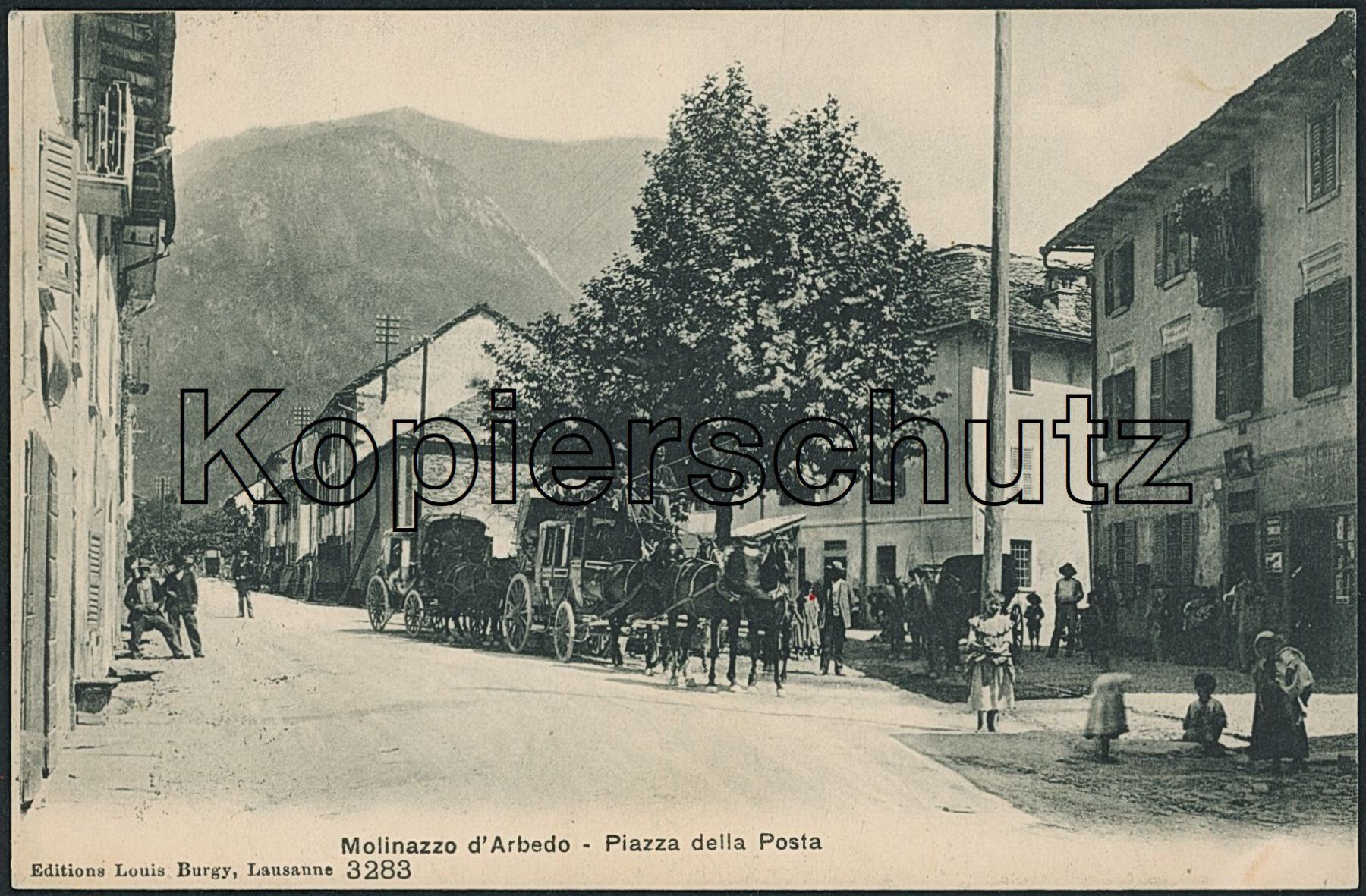 Cartoline postali: TI Molinazzo d'Arbedo - Post - Postkutsche - Kutsche – Usato da Schindellegi venduto da leecollect