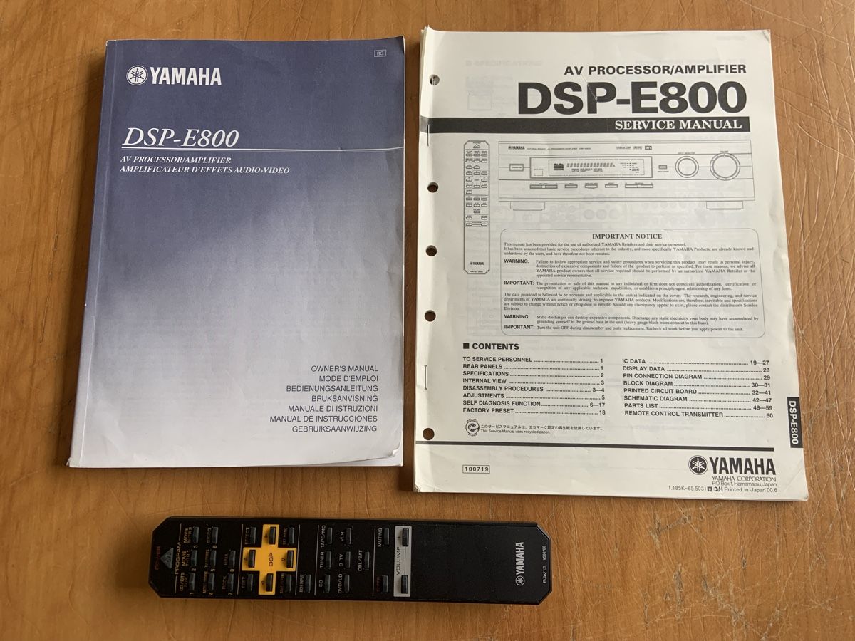 Yamaha Amplificatori: YAMAHA DSP-E800 mit Fernbedienung – Usato da Riehen venduto da 4dog 1