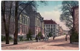 Neuchâtel, Université et Avenue du 1er Mars, circulée 1922