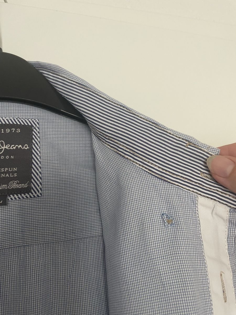 Pepe Jeans Camicie: Pepe Jeans Hemd Grösse L, hellblau-weiss kariert – Nuovo (secondo la descrizione) da Münchenstein venduto da FamilieUlmi 4