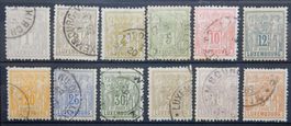 Luxemburg Kat. 45-56 */gest. 1882 Kat. 272 Euro