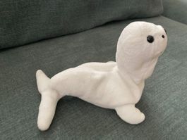 Vintage Plüschtier Seehund Baby Robbenbaby  frisch gewaschen