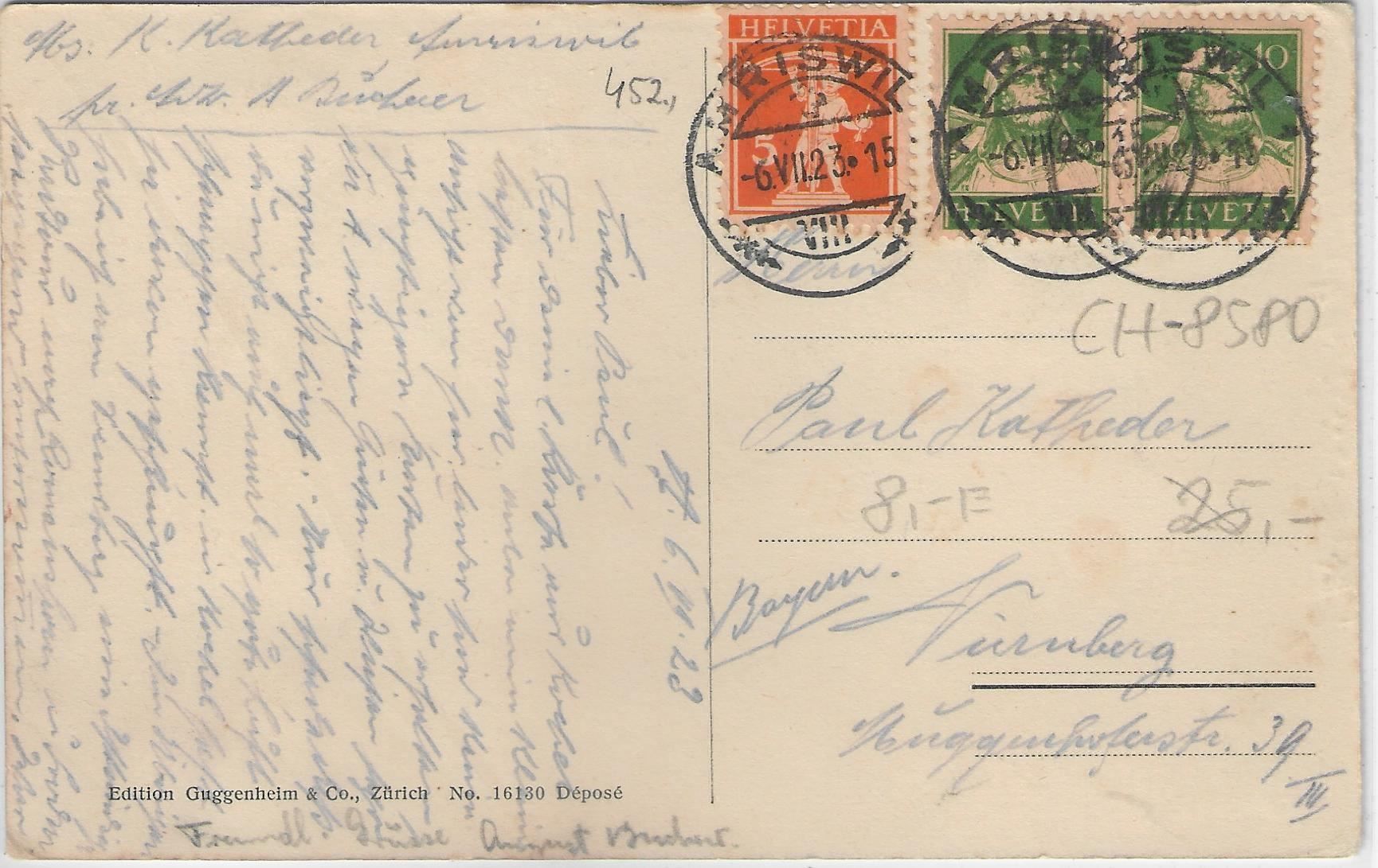 Cartoline postali: Amriswil - Dorfpartie – Usato da Ettingen venduto da Kartenplanet 1
