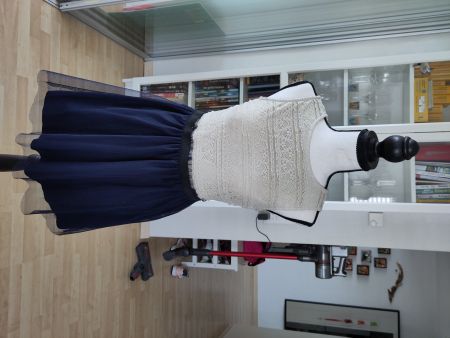 Kleid marine-creme Gr. S