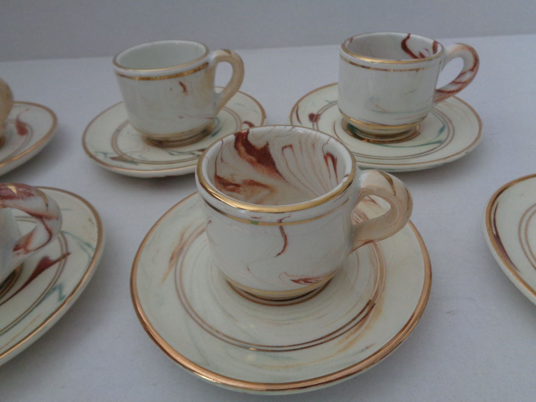 Tasses: 6 Mocca Tassen mit Teller - Hand Made – D'occasion à Chur par omonia 2