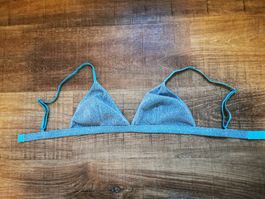 Glitzer Bikini Oberteil, Top Sommer Strand Turquoise