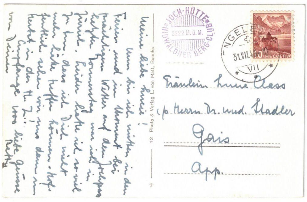 Cartoline postali: Engelberg - Sessellift Trübsee--Jochpass – Usato da Binningen venduto da Mountainrider 1