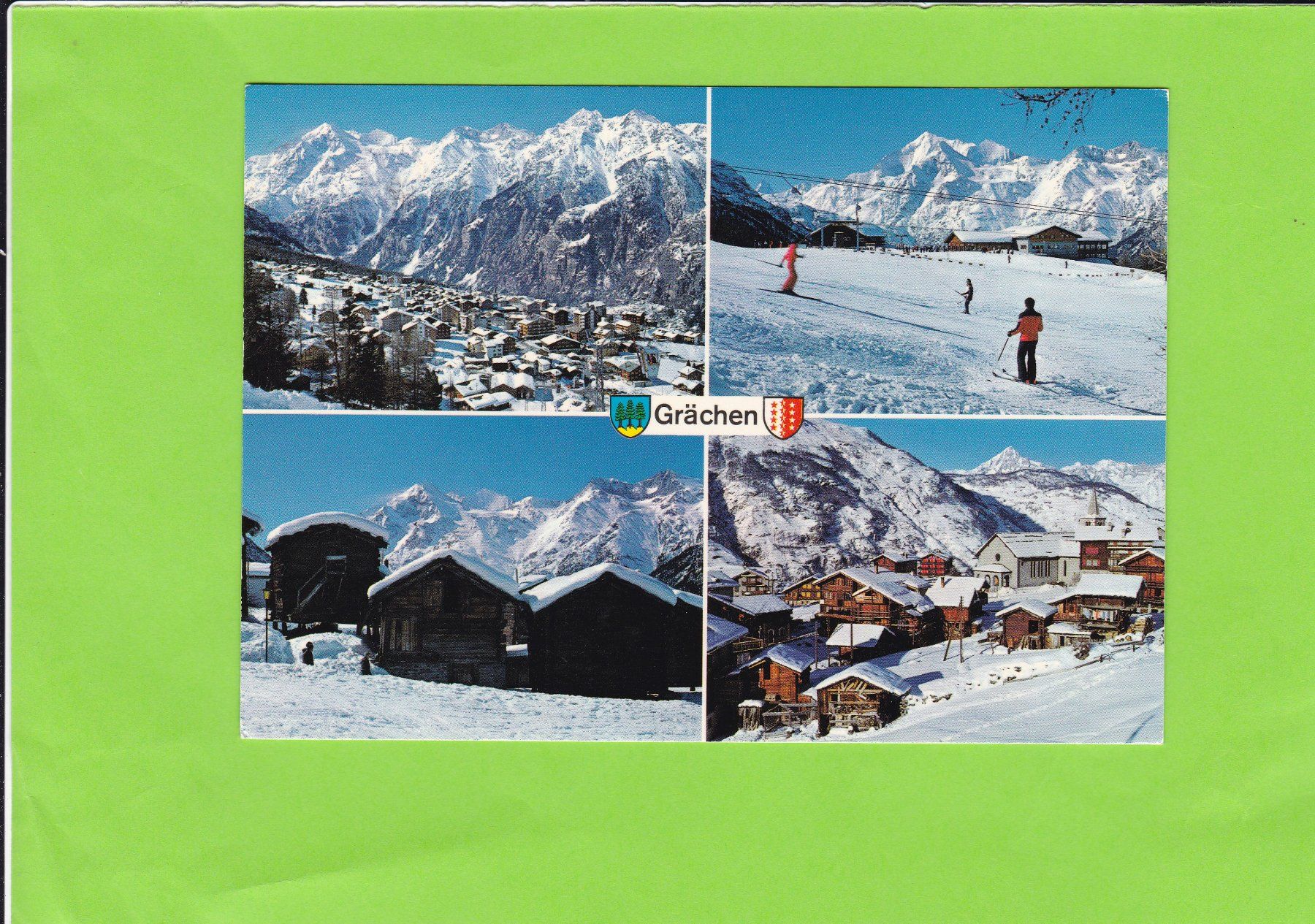 Ansichtskarten: Grächen-Winter – Gebraucht aus St. Peterzell von neckertal
