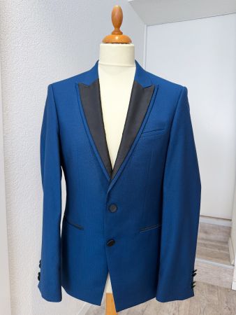 Hugo Boss Sakko Gr. 48 Blau Smoking Blazer Slim Fit Elegant