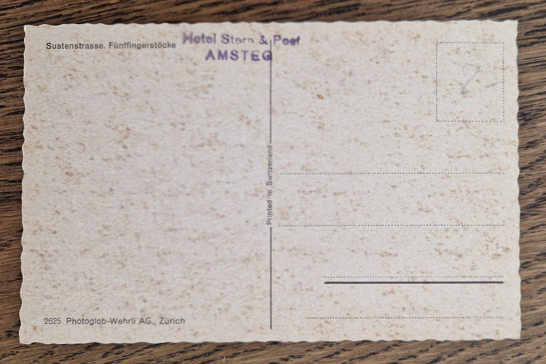 Ansichtskarten: Sustenstrasse, Oldtimer, Stempel Hotel Stern & Post Amsteg – Gebraucht aus Ebikon von Donar50 2