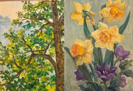 Jeanne JANOGE (1890-?) 2 jolis petits tableaux