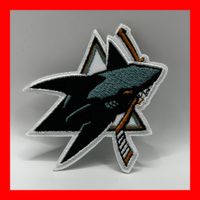 San Jose Sharks Aufnäher Badge Patch NHL Eishockey Hai Puck
