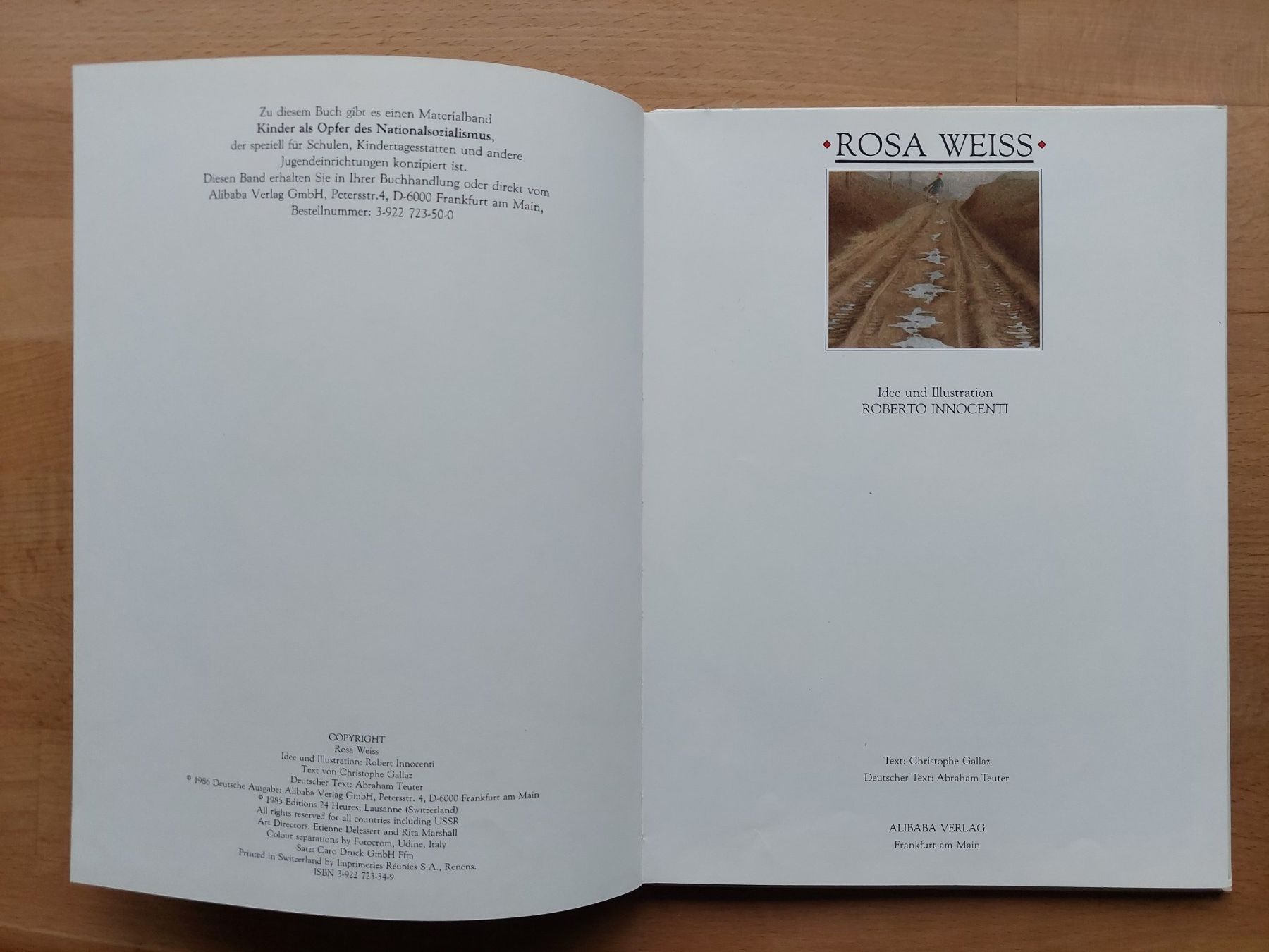 Libri: Rosa Weiss - Roberto Innocenti – Usato da Obfelden venduto da Foto_Bild_Kunst_Buch 1