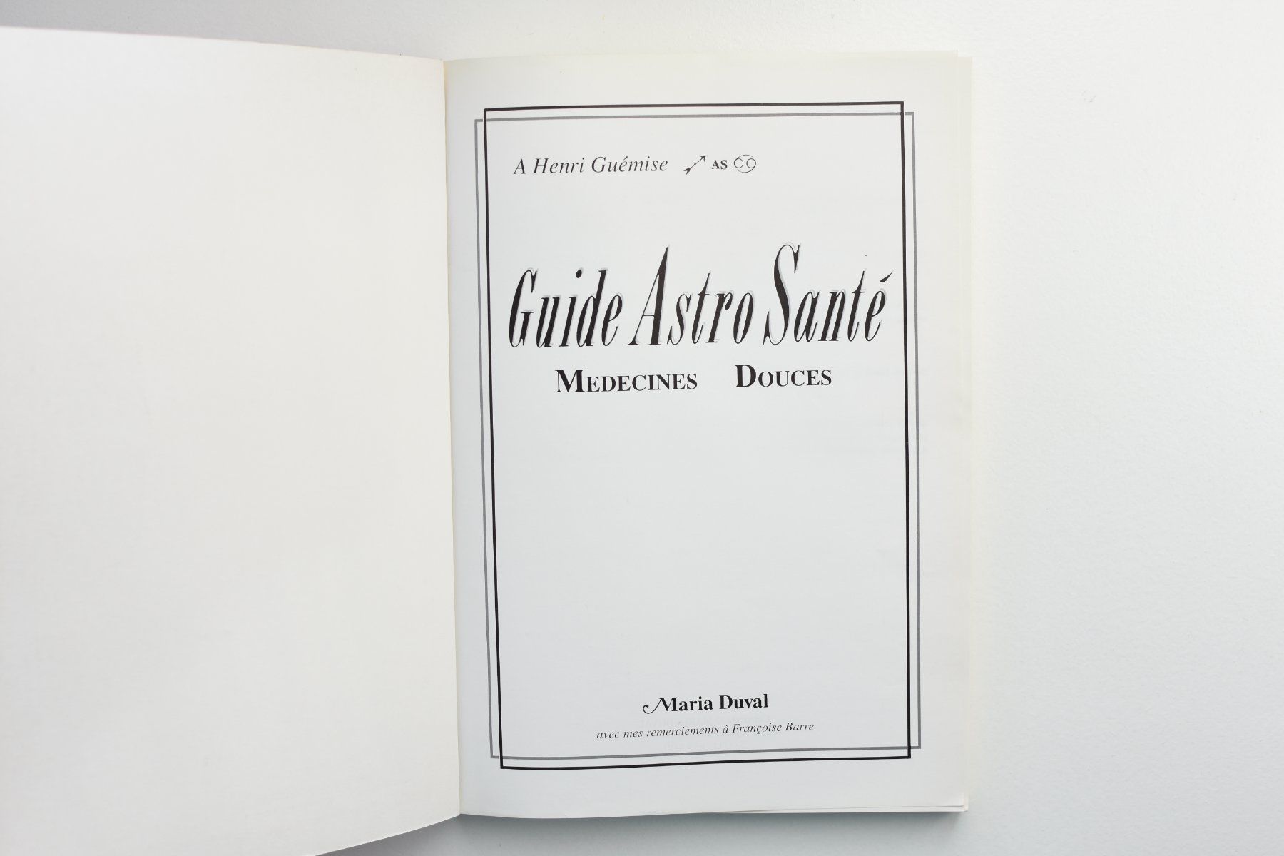 Libri: Maria Duval - Guide Astro Santé, Médecines Douces – Usato da Belmont-sur-Yverdon venduto da bichet02 2