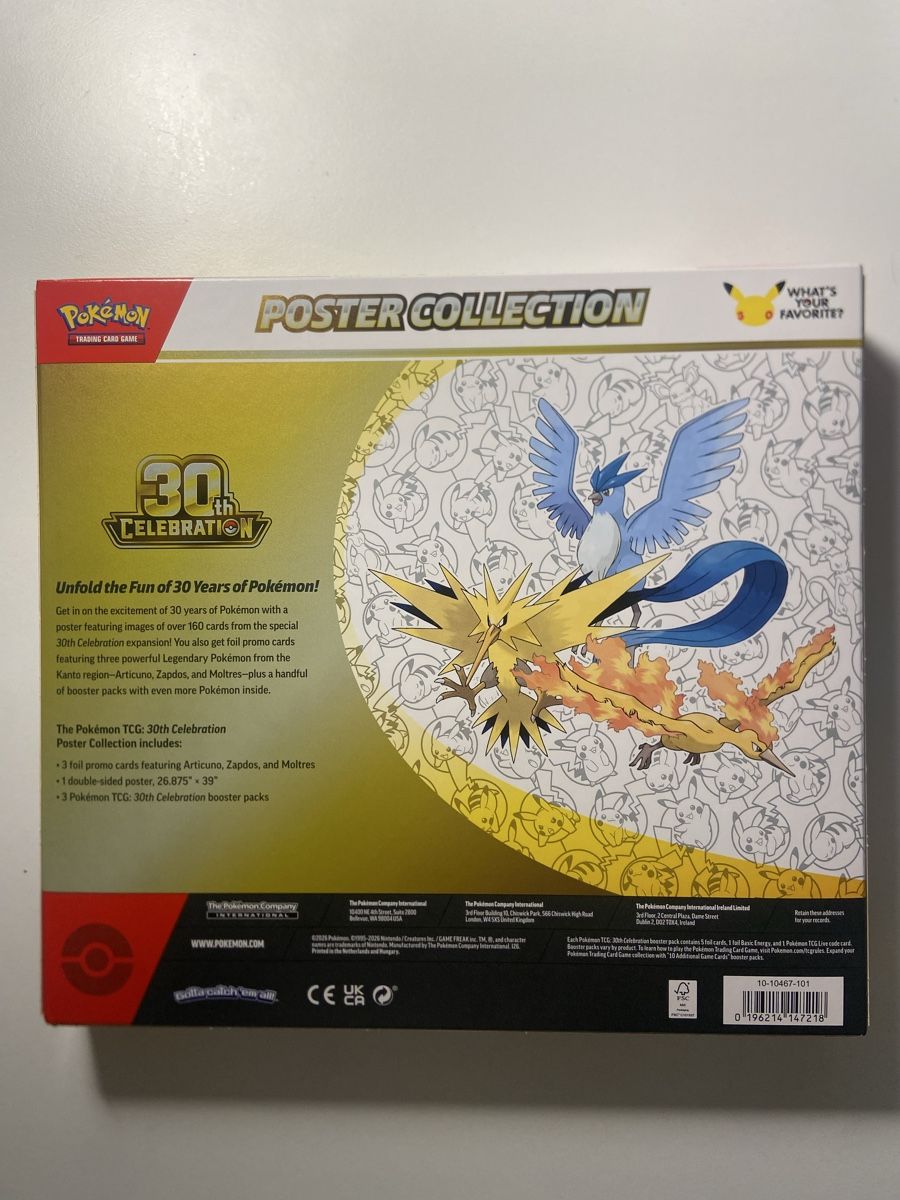 Pokémon Carte collezionabili: pokemon 30th celebration poster collection – Nuovo e nell'imballaggio originale da Stäfa venduto da JamesO03 1