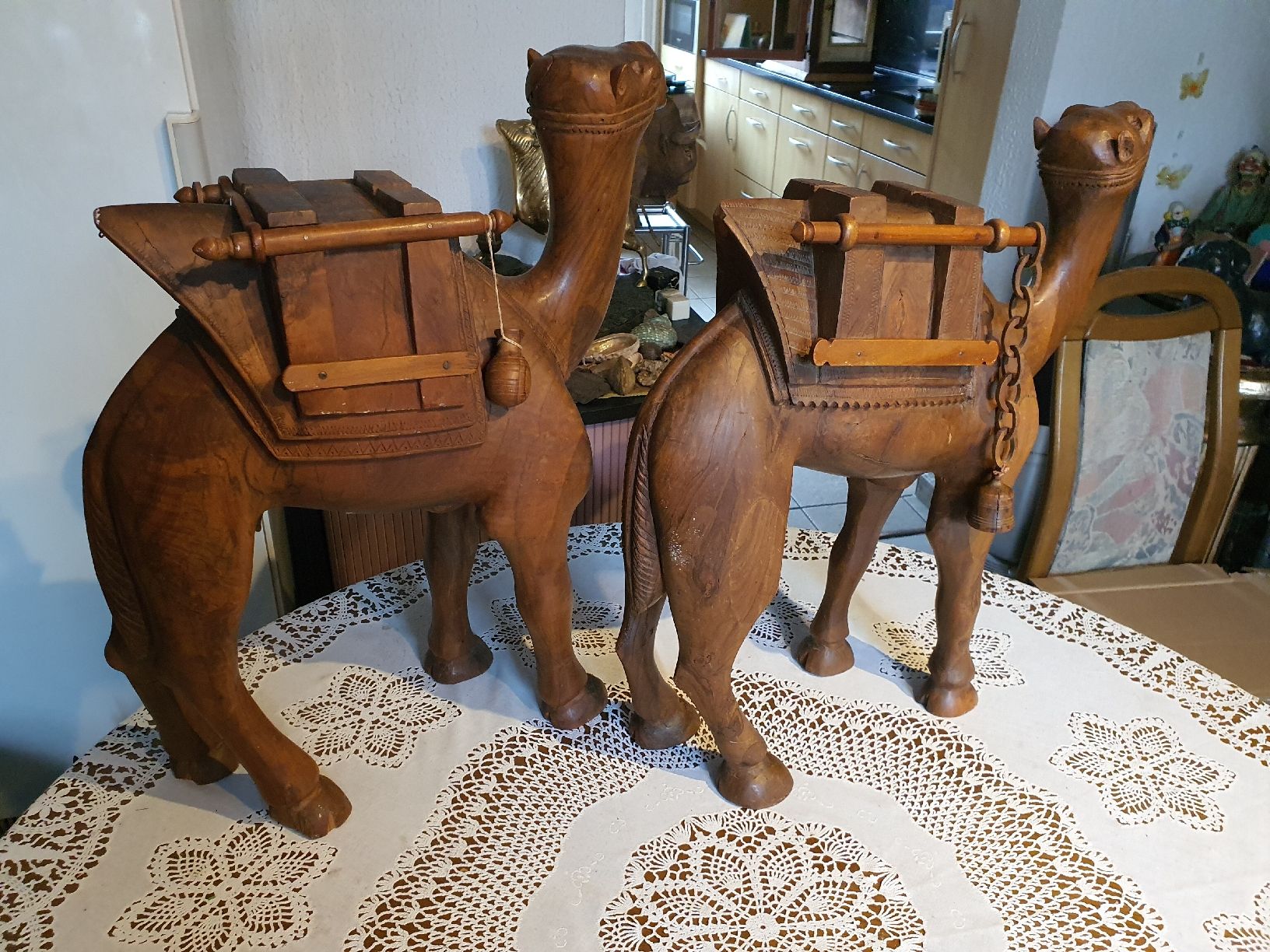 Statuette: 2 Wüstenkamele Exotenholz – Usato da Wangen b. Olten venduto da Hecht62xyz 1